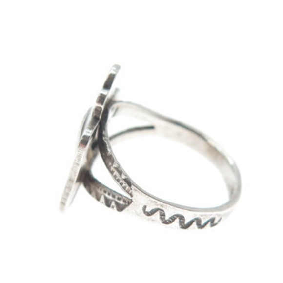 Old Pawn 925 Sterling Silver Vintage Southwestern Thunderbird Tribal Ring Size 5 - Picture 4 of 8